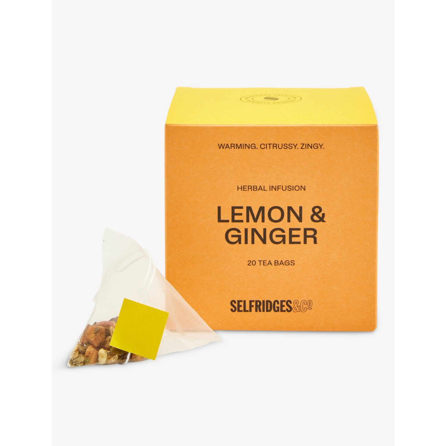 Selfridges Selection lemon and ginger tea bags pack of 20 (British brand)