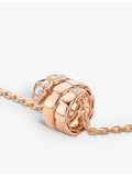 Bvlgari Serpenti Viper 18ct rose-gold diamond pendant necklace, UK version