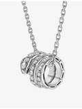 Bvlgari Serpenti Viper 18ct white gold diamond pendant necklace (British brand)