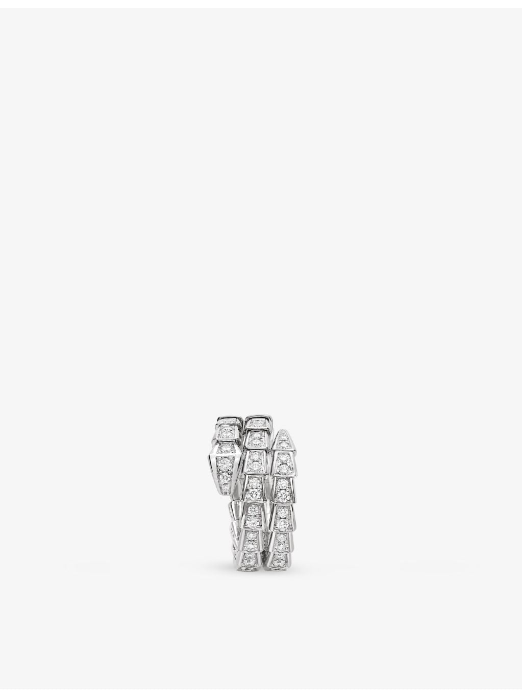 Bvlgari Serpenti Viper diamond ring 18ct white gold, UK version