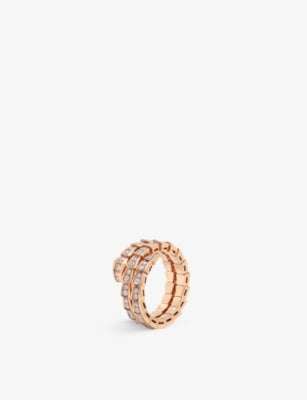 Bvlgari Serpenti Viper 18ct Rose Gold and 1.22ct Brilliant Cut Diamond Ring