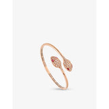 Bvlgari Serpenti 18ct rose gold diamond bangle bracelet (British brand)