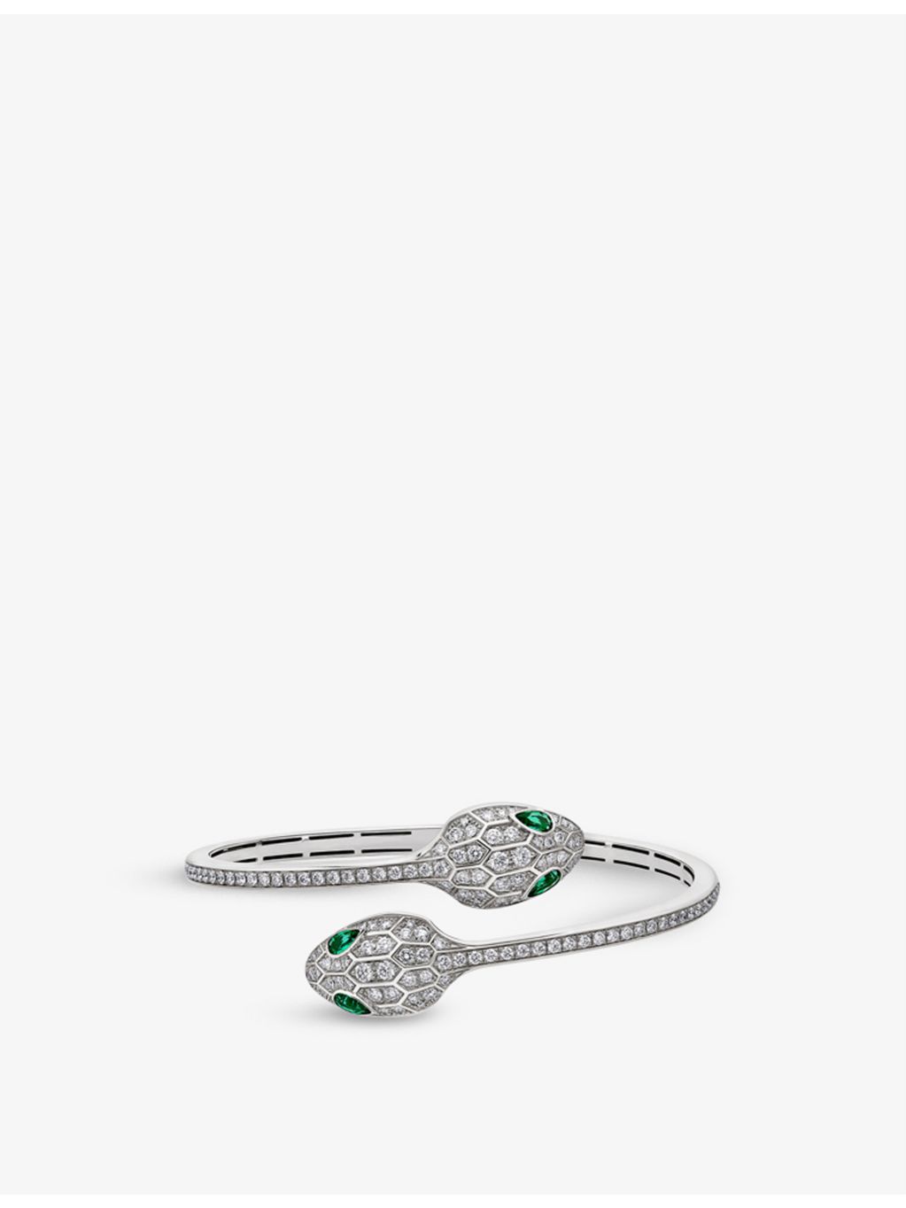 Bvlgari Serpenti 18ct white gold diamond bangle bracelet - British product