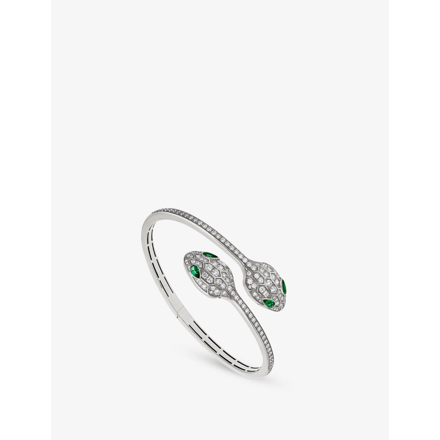 Serpenti 18ct white-gold and 1.72ct brilliant-cut diamond bangle bracelet - M