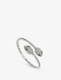 Bvlgari Serpenti 18ct White Gold 1.72ct Brilliant-Cut Diamond Bangle Bracelet