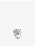 Bvlgari Serpenti Seduttori diamond emerald ring 18ct white gold - British product