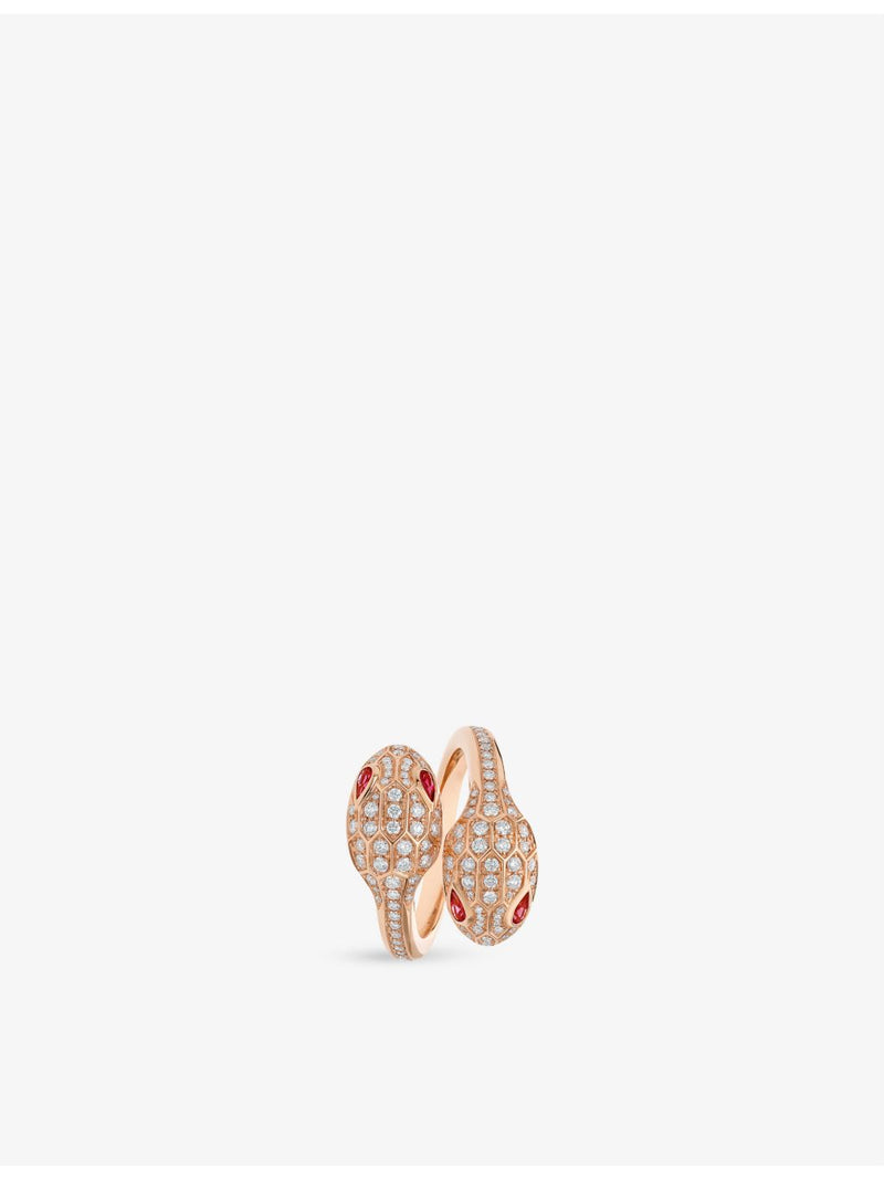 Bvlgari Serpenti Seduttori ring with diamond and rubellite - British product