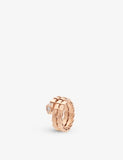 Bvlgari Serpenti Viper 18ct Rose-Gold and 0.1ct Brilliant-Cut Diamond Ring