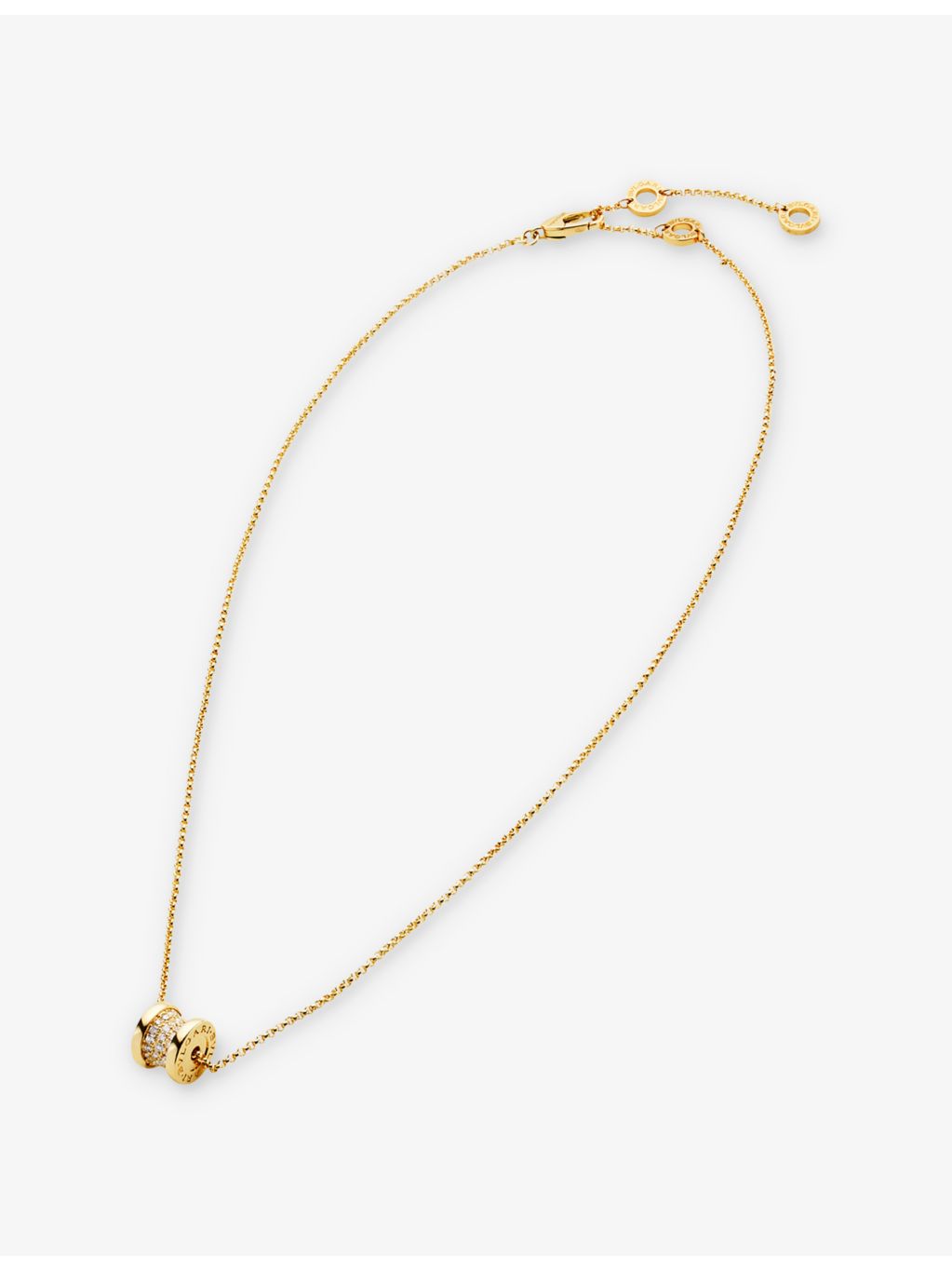 Bvlgari B.zero1 18ct yellow gold diamond pendant necklace, imported from the UK