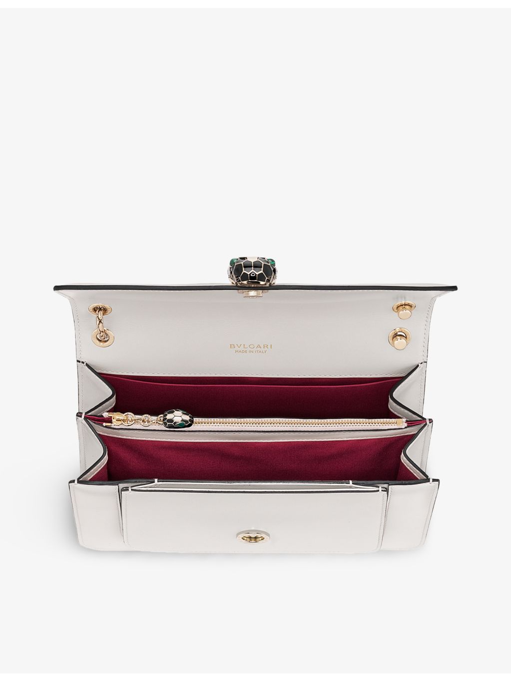 Bvlgari Serpenti leather cross-body bag snake-clasp, UK version