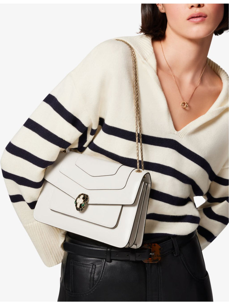 Bvlgari Serpenti leather cross-body bag snake-clasp, UK version