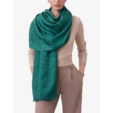 Bvlgari Lettere Maxi wool and silk stole (British brand)