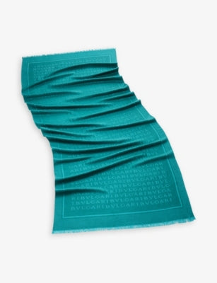 Bvlgari Lettere Maxi wool and silk stole (British brand)