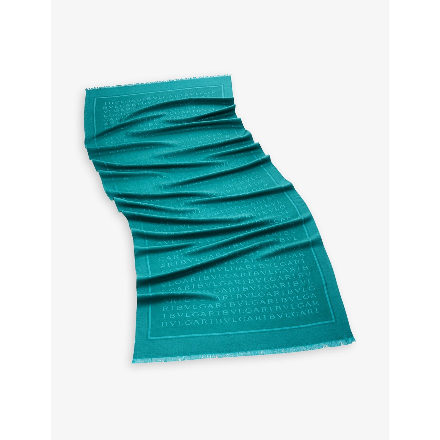 Bvlgari Lettere Maxi wool and silk stole (British brand)