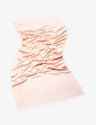 Bvlgari Lettere Maxi Brand-Pattern Wool and Silk Stole, 180cm x 70cm