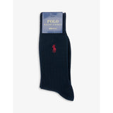 Logo-embroidered stretch-cotton blend socks - 5.5-8