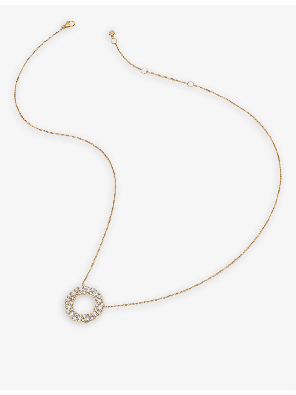 Astley Clarke 14ct yellow-gold 1.308ct diamond loop pendant necklace - British product