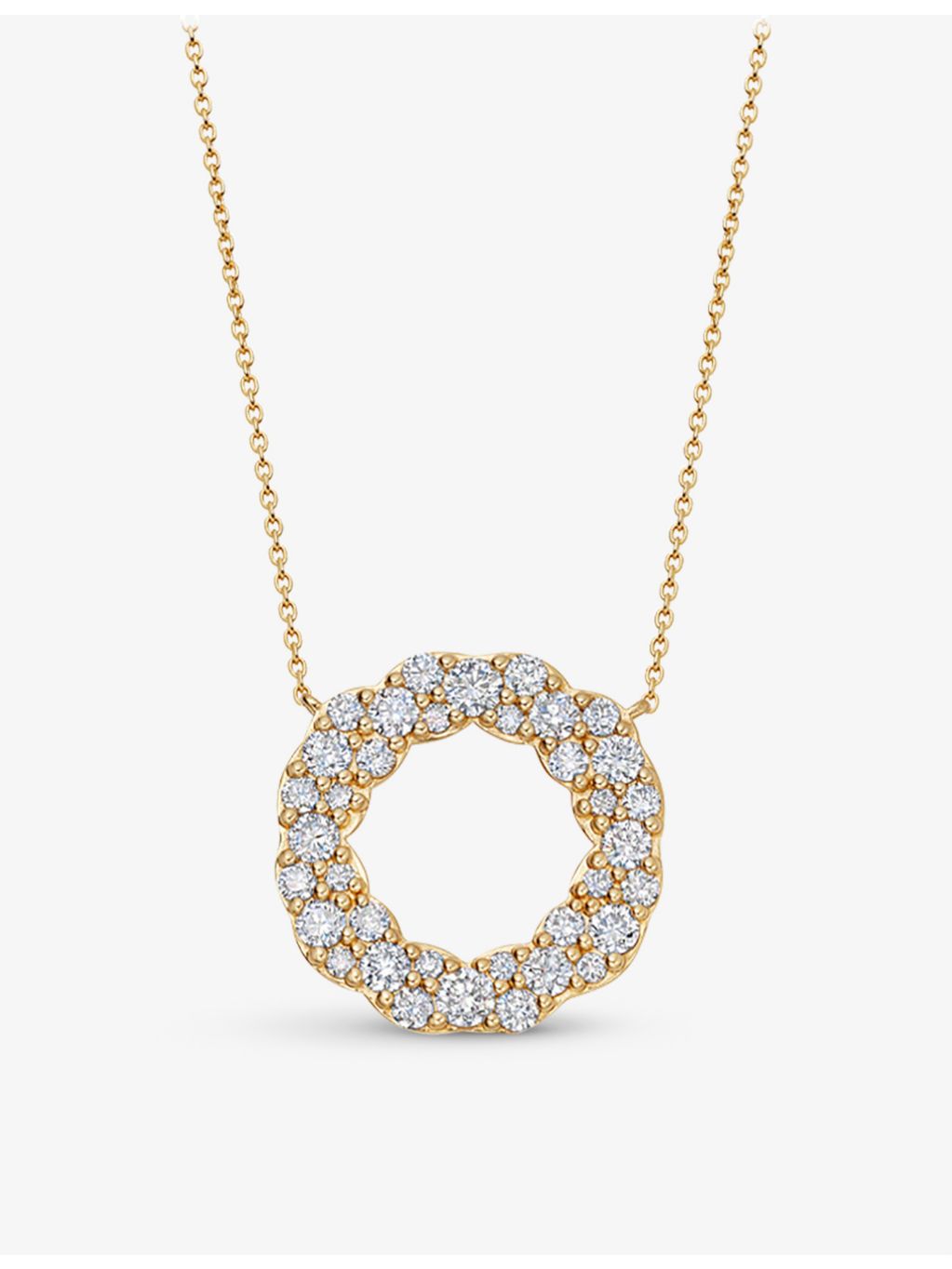 Astley Clarke 14ct yellow-gold 1.308ct diamond loop pendant necklace - British product