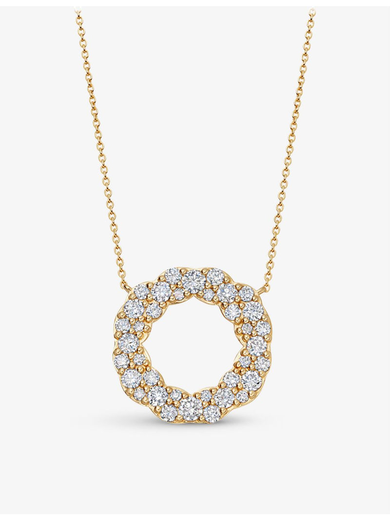Astley Clarke 14ct yellow-gold 1.308ct diamond loop pendant necklace - British product