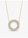 Astley Clarke 14ct yellow-gold 1.308ct diamond loop pendant necklace - British product