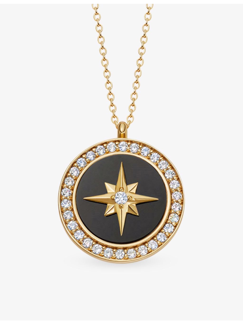 Astley Clarke Polaris large black onyx locket, imported from the UK