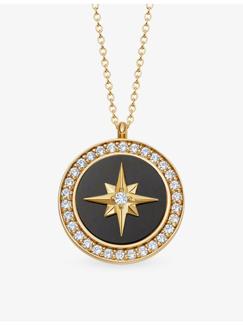 Astley Clarke Polaris large black onyx locket, imported from the UK