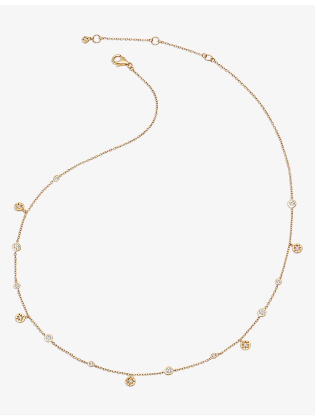 Astley Clarke Polaris North Star white sapphire station necklace, UK version