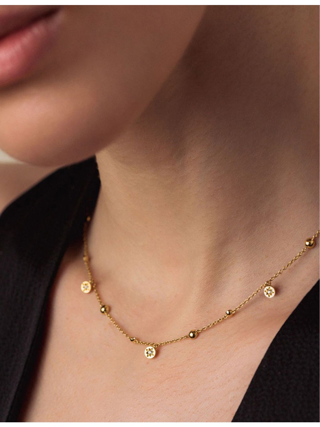 Astley Clarke Polaris North Star white sapphire station necklace, UK version