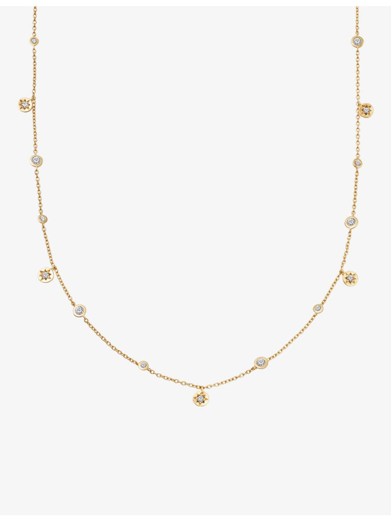 Astley Clarke Polaris North Star white sapphire station necklace, UK version
