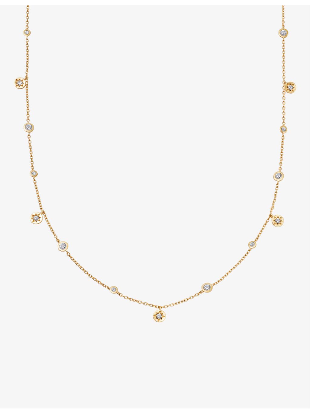 Astley Clarke Polaris North Star white sapphire station necklace, UK version