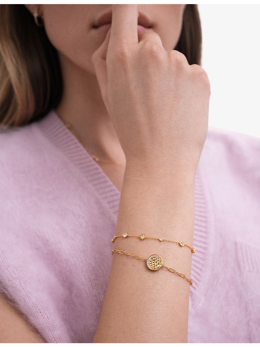 Astley Clarke white sapphire star bracelet in gold-plated silver, UK version