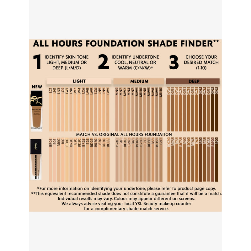 Yves Saint Laurent All Hours foundation 25ml - British product