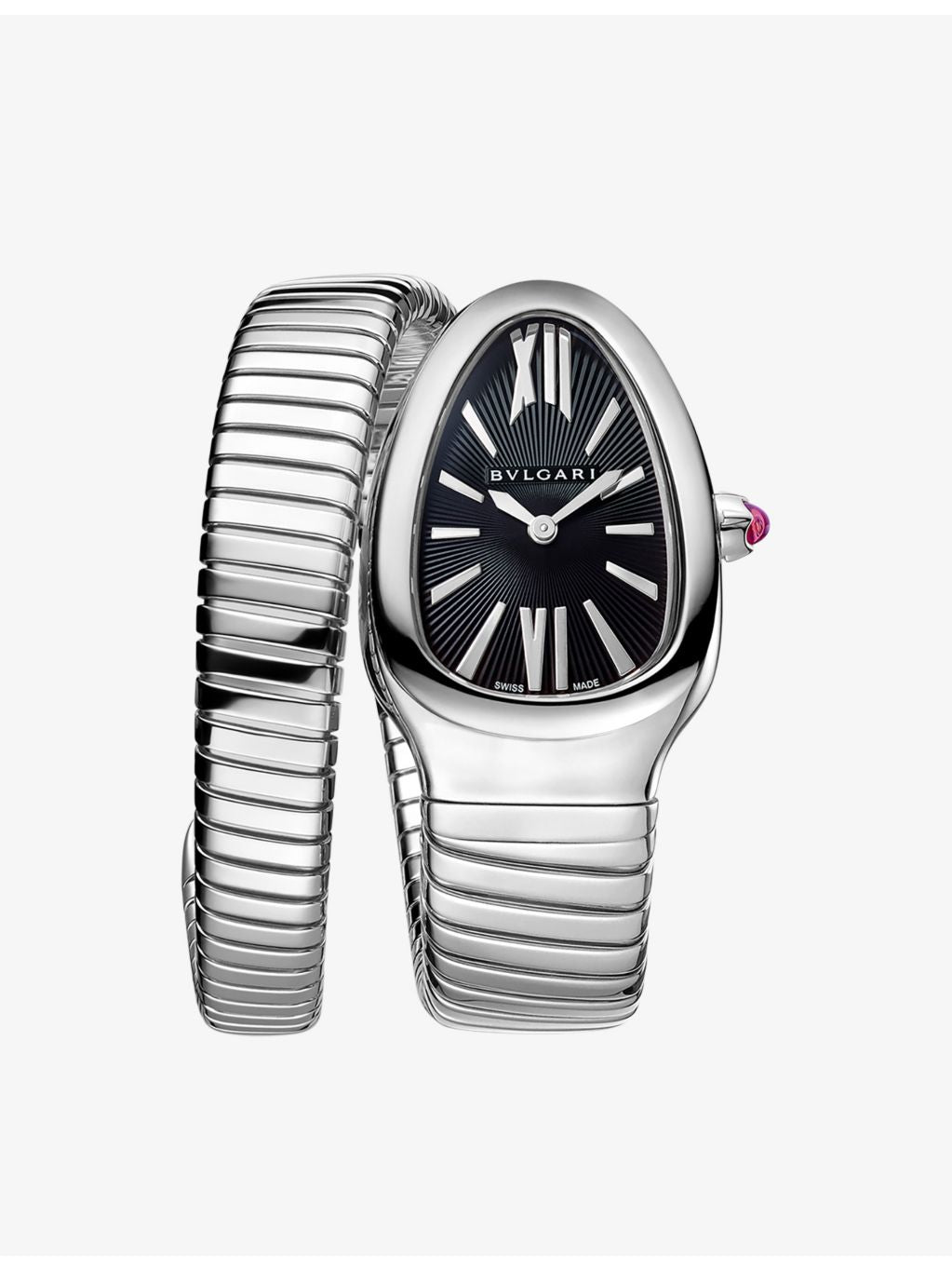 Bvlgari Serpenti Tubogas stainless steel quartz watch 35mm, UK version
