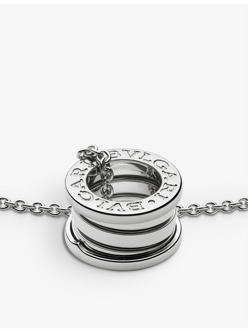 Bvlgari B.zero1 18ct white-gold pendant necklace (British brand)