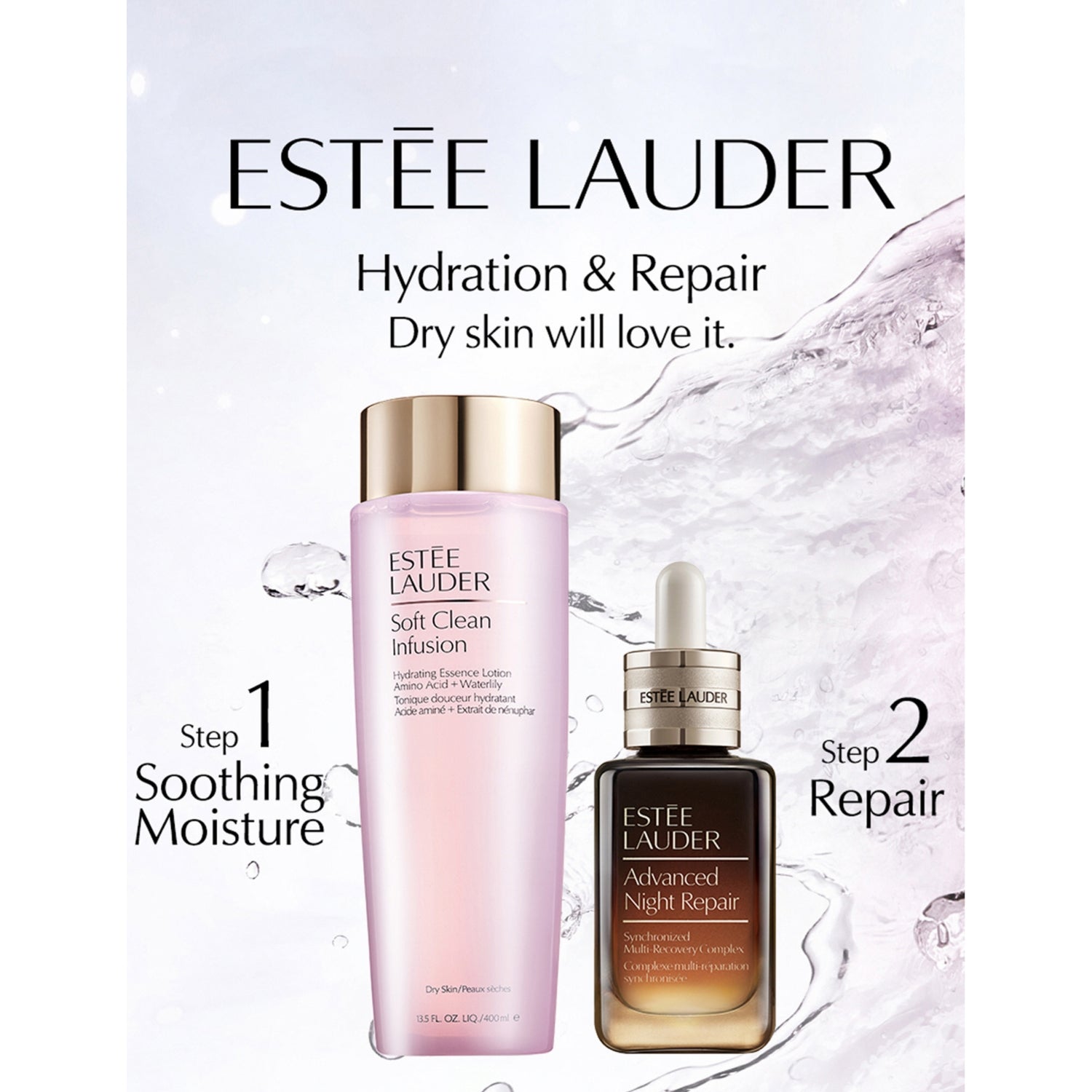 Estée Lauder Soft Clean Infusion hydrating lotion 400ml, imported from the UK
