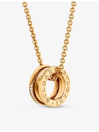 selfridges Bvlgari B.zero1 18ct Yellow-Gold 0.14ct Brilliant-Cut Diamond Pendant Necklace- Buy online at McGrocer