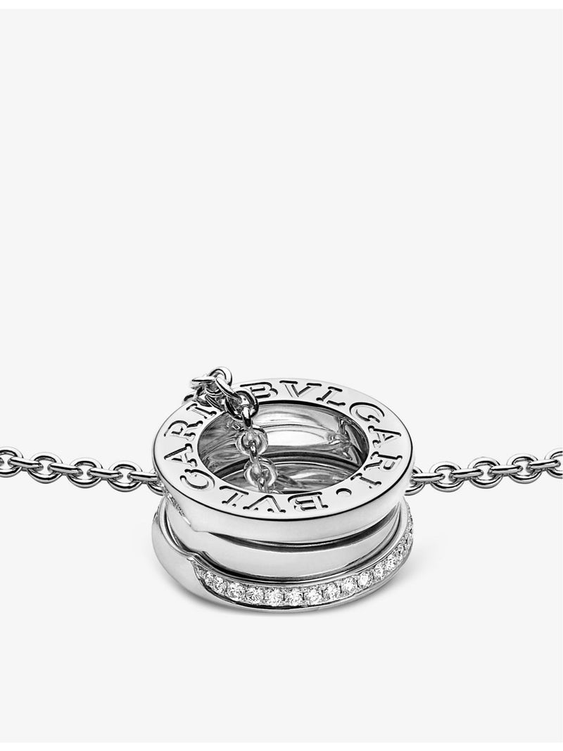 Bvlgari B.zero1 diamond pendant necklace in 18ct white gold, UK version