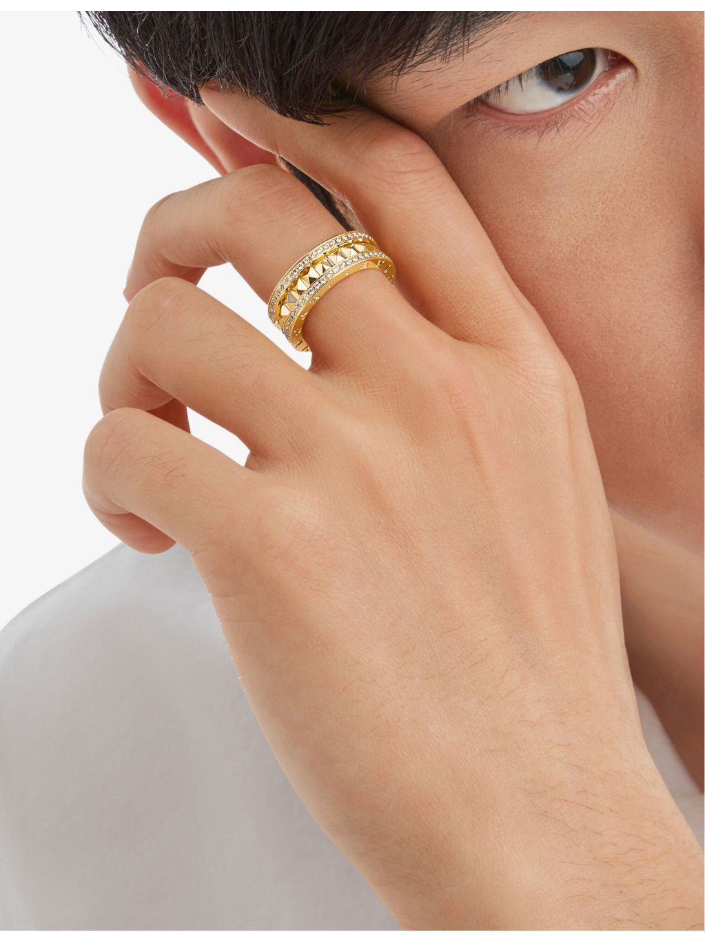 Bvlgari B.zero1 18ct yellow gold diamond ring (British brand)