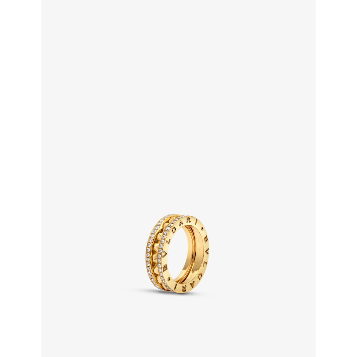 B.zero1 18ct yellow-gold and 0.51ct brilliant-cut diamond ring - 54mm