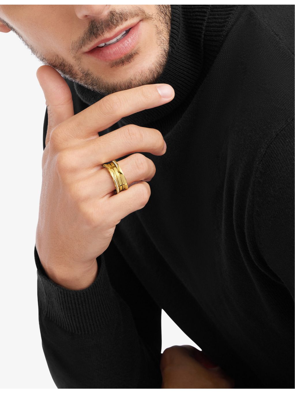 Bvlgari B.zero1 ring in 18ct yellow gold with 0.22ct diamond, UK version