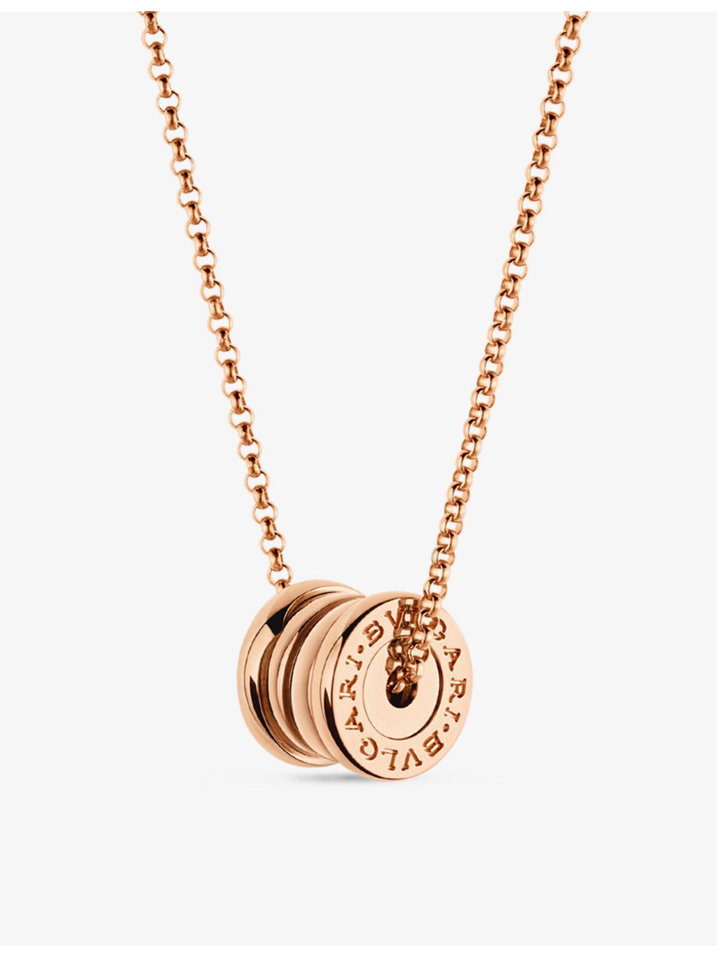 Bvlgari rose-gold pendant necklace adjustable chain 38-45cm - British product