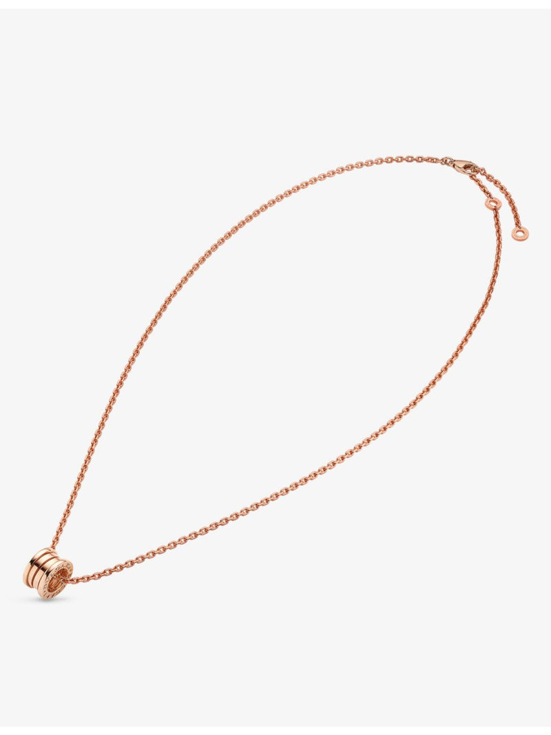 Bvlgari 18ct rose-gold pendant necklace with adjustable chain - British product