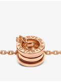 Bvlgari 18ct rose-gold pendant necklace with adjustable chain - British product