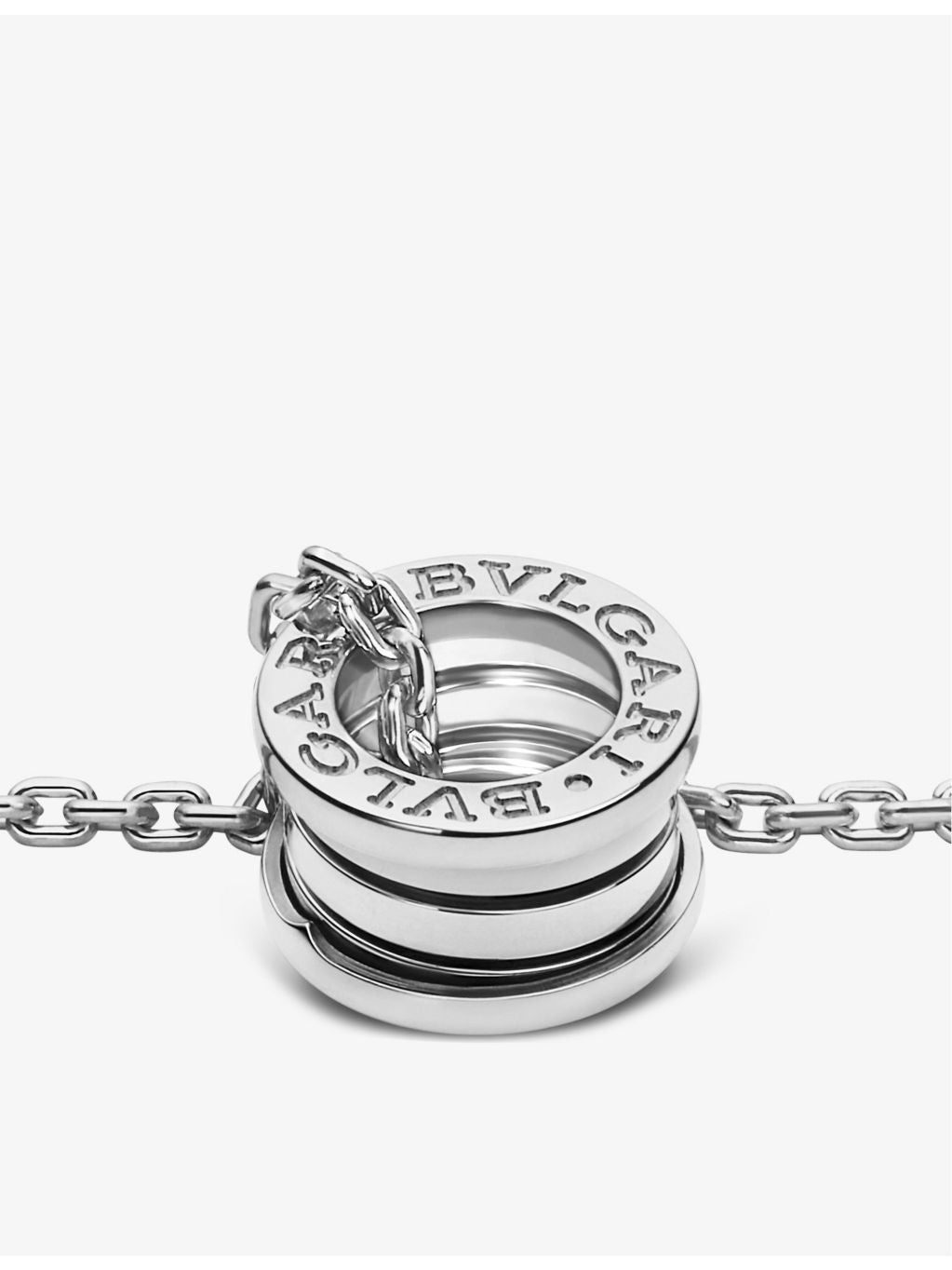 Bvlgari 18ct white gold B.zero1 pendant necklace 54-60cm (British brand)