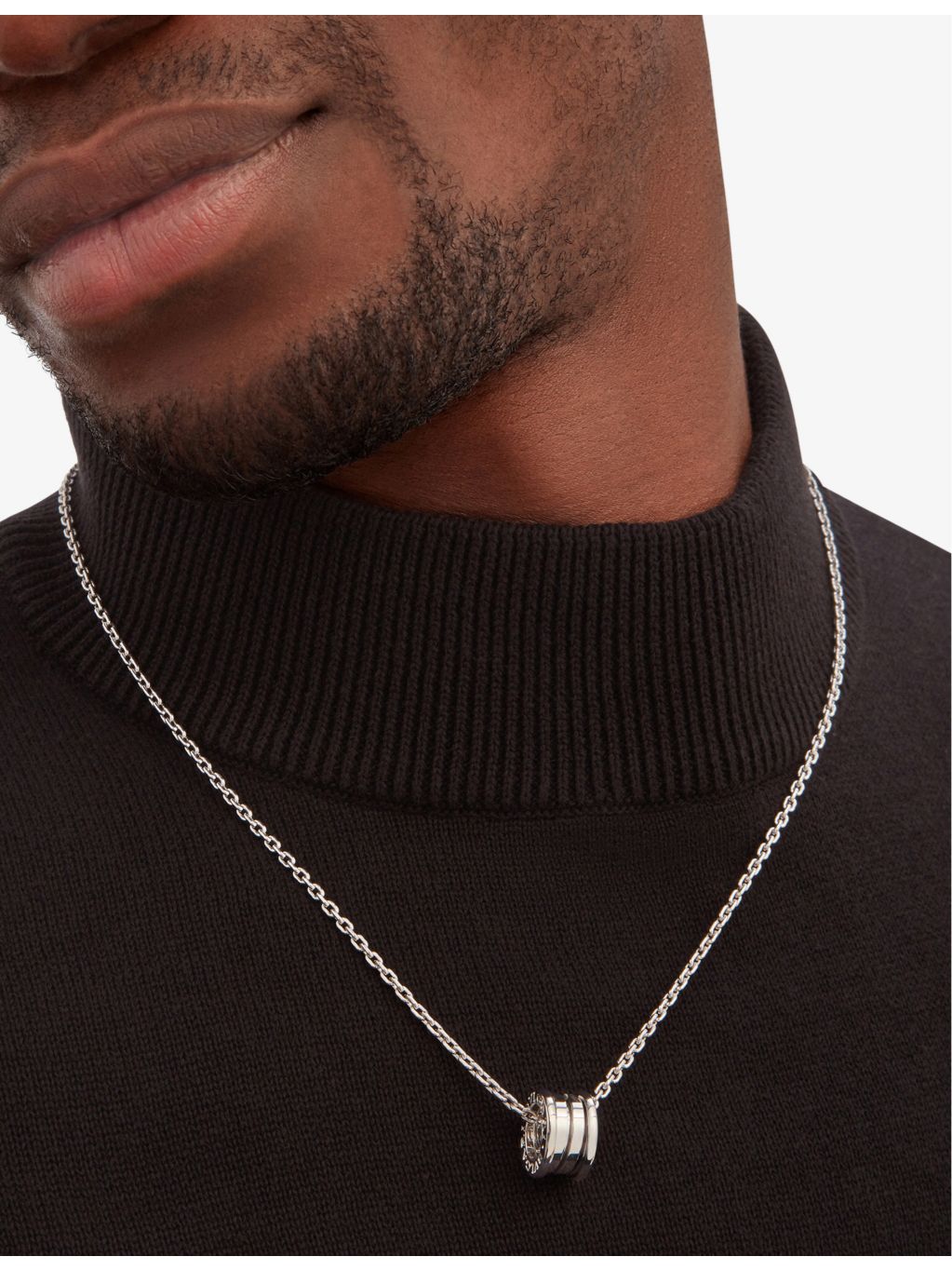 Bvlgari 18ct white gold B.zero1 pendant necklace 54-60cm (British brand)