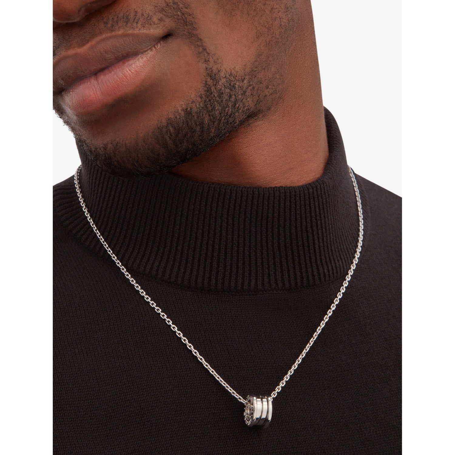 Bvlgari 18ct white gold B.zero1 pendant necklace 54-60cm (British brand)