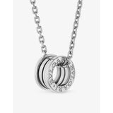 Bvlgari 18ct white gold B.zero1 pendant necklace 54-60cm (British brand)