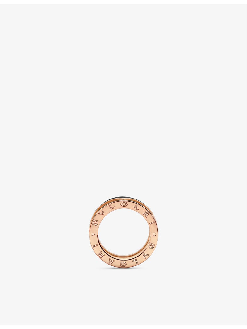 Bvlgari B.zero1 ring in rose gold and ceramic, imported from the UK