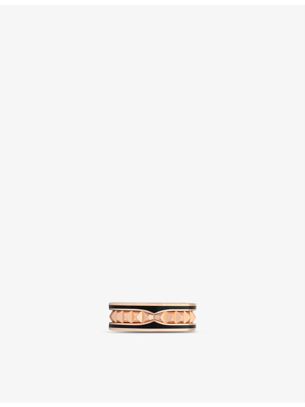 Bvlgari B.zero1 ring in rose gold and ceramic, imported from the UK