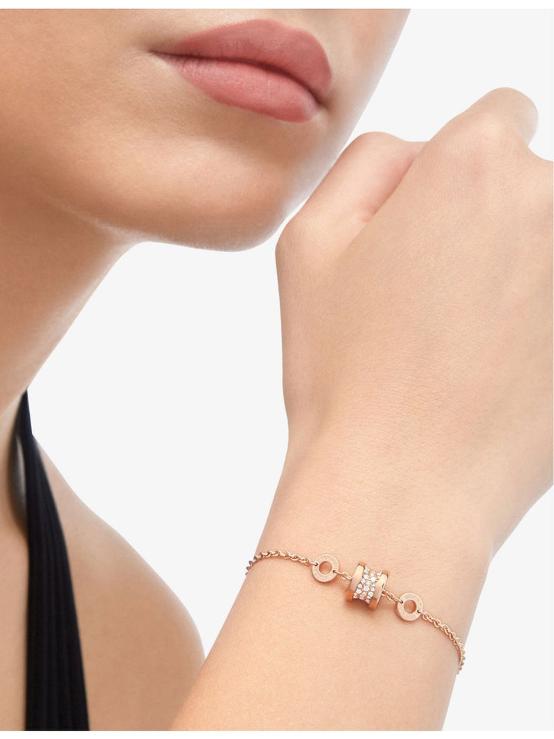Bvlgari B.zero1 18ct rose gold diamond bracelet, imported from the UK